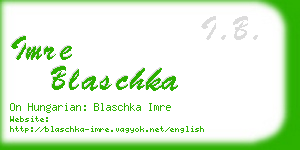 imre blaschka business card